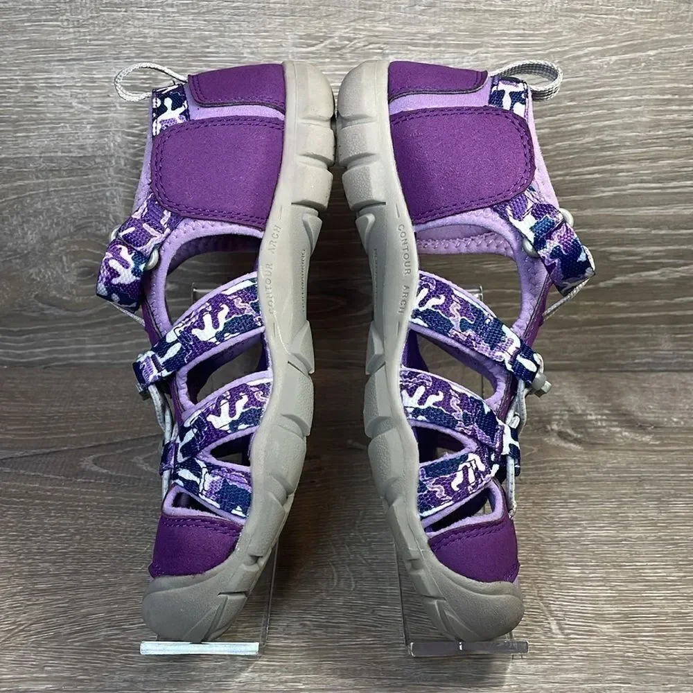 Keen Seacamp II CNX Little Girl Sz 3 Camo Tillandsia Waterproof Hiking Sandals